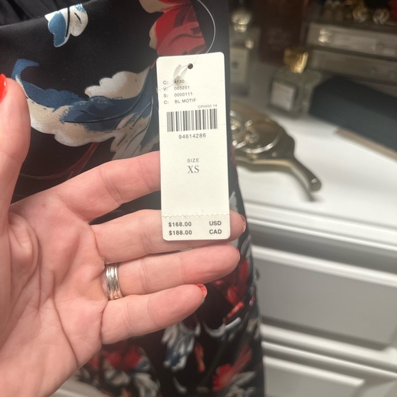 Anthropologie Floral Strapless Sculpted Mini Dress - Picture 6 of 8